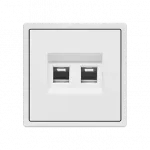 Розетка компьютерная двойная LeDron Dual CAT 6 (DATA) White