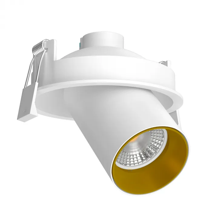 Встраиваемый поворотный светильник под сменную лампу LeDron MJ-1130 White-Gold от ImperiumLoft