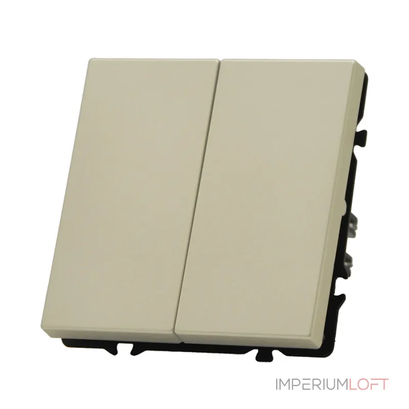 Выключатель двухклавишный звонкового типа LeDron 2G Reset Cashmere от ImperiumLoft Выключатель двухклавишный звонкового типа LeDron 2G Reset Cashmere от ImperiumLoft
