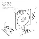 Встраиваемый светильник под сменную лампу LeDron AO1501002 AO1501002 SQ White-Black