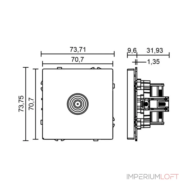 Телевизионная розетка LeDron Satellite Socket Light Grey Телевизионная розетка LeDron Satellite Socket Light Grey