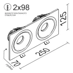 Встраиваемый светодиодный светильник LeDron LH10 LH10 SQ2 White