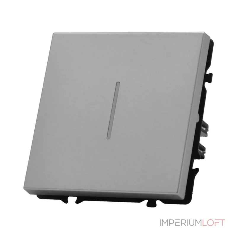 Одноклавишный выключатель с LED-подсветкой LeDron 1 Gang 1 Way LED Light Grey