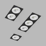 Встраиваемый поворотный светодиодный светильник LeDron LH07SB-R LH07SB-R SQ2 Black-White 20W 4000K DIM TRIAC