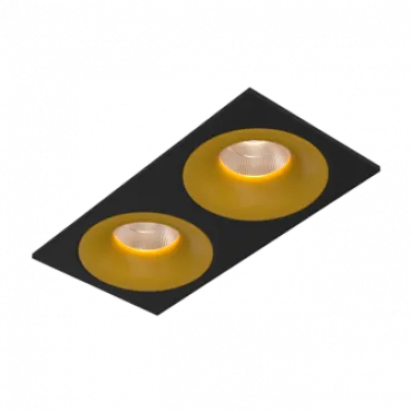 Встраиваемый светодиодный светильник LeDron LOFT LOFT SQ2 Black-Gold 4000K