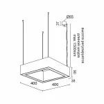 Подвесной светильник LeDron KVADRO HL Wooden KVADRO HL 400 3K Bl