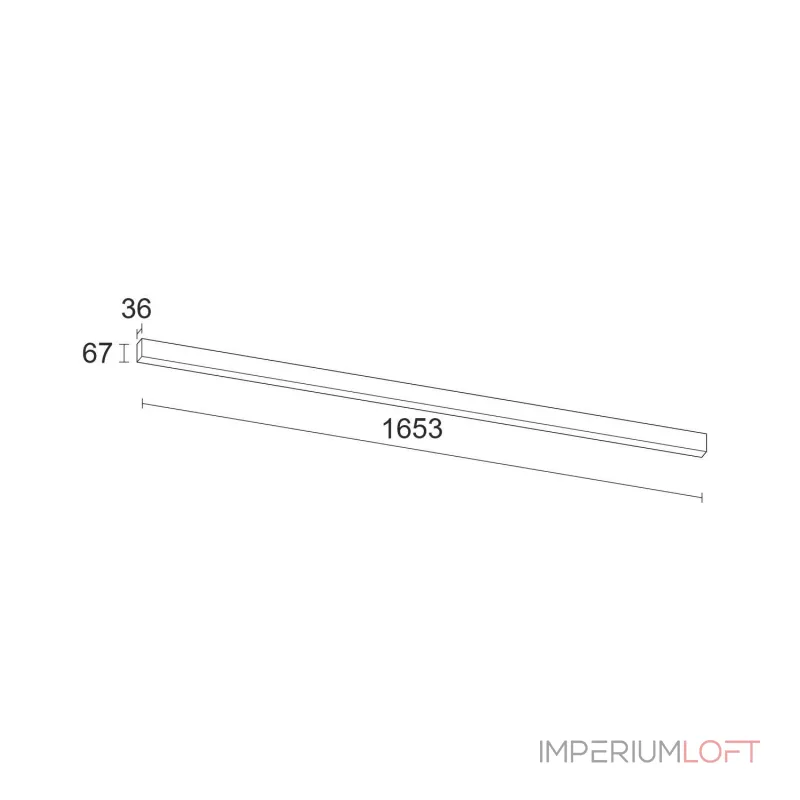 Потолочный светодиодный светильник LeDron LINE GULAR LINE GULAR 1653 White 4K