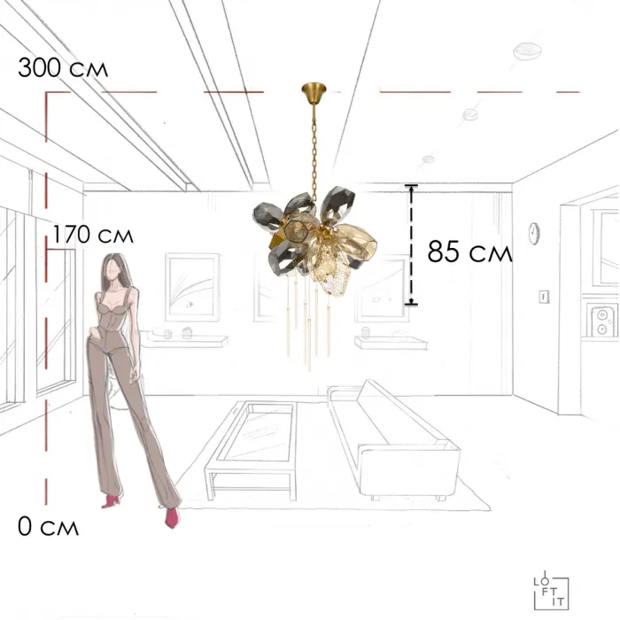 Подвесная люстра Loft it Britannica 10401/800S от ImperiumLoft