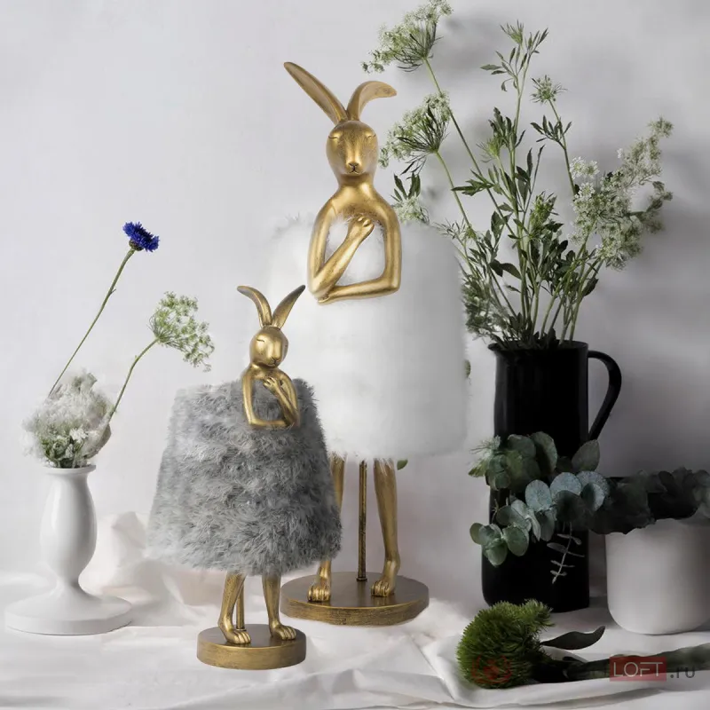 Настольная лампа LOFT IT Lapine 10315/A White fluff от ImperiumLoft