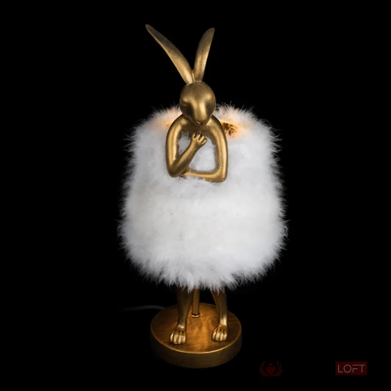 Настольная лампа LOFT IT Lapine 10315/A White fluff от ImperiumLoft