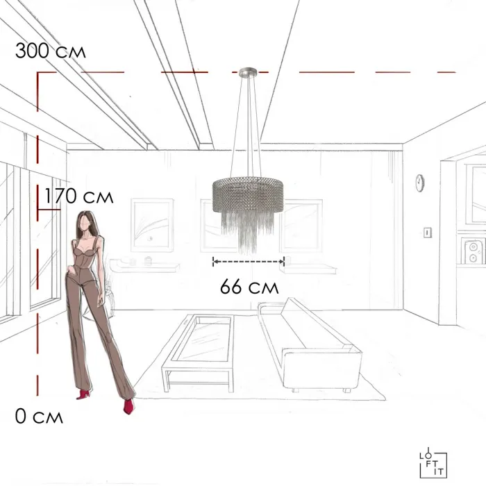 Подвесная люстра Loft it Opera 10406/660 от ImperiumLoft