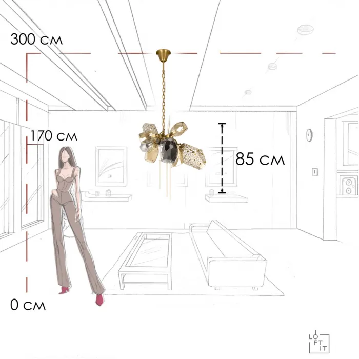Подвесная люстра Loft it Britannica 10401/600S от ImperiumLoft