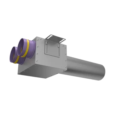 Адаптер (пленум) прямой круглый на 2 выхода (L=400) Provent VPDL 125/90×2 20900023