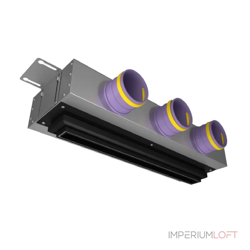 Щелевой диффузор для натяжного потолка с КСД на 3 выхода Provent VPND 500х25/90×3 20900061