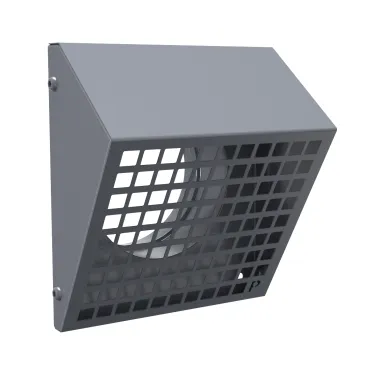 Решетка фасадная с колпаком серая (RAL 7024) Provent STF 125G 20400145
