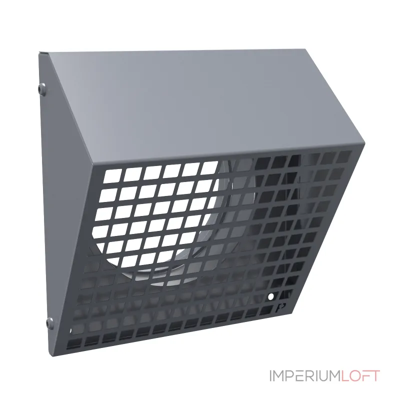 Решетка фасадная с колпаком серая (RAL 7024) Provent STF 160G 20400146