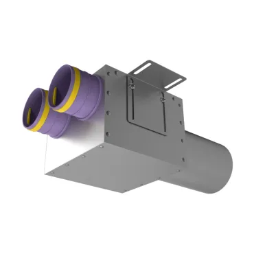 Адаптер (пленум) прямой круглый на 2 выхода Provent VPD 125/75×2 20400056