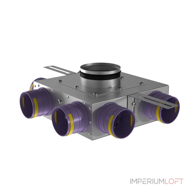 Коллектор металлический концевой на 6 выходов Provent KVF 125/75×6 20400101