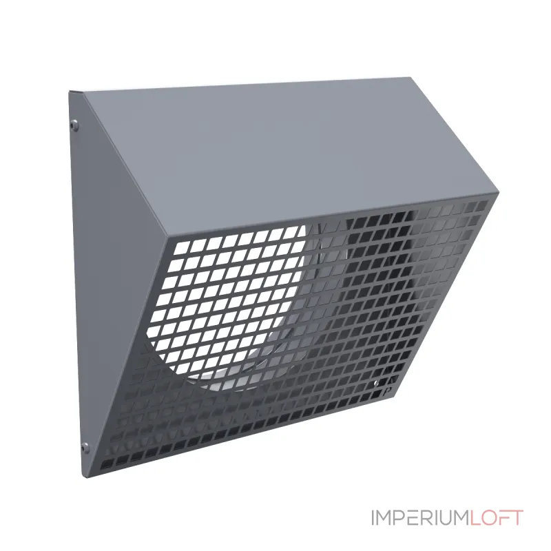 Решетка фасадная с колпаком серая (RAL 7024) Provent STF 250G 20400148