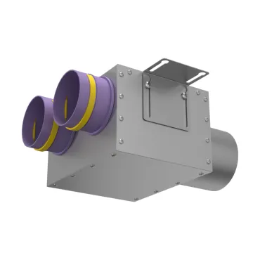 Адаптер (пленум) прямой круглый на 2 выхода Provent VPD 125/90×2 20900021