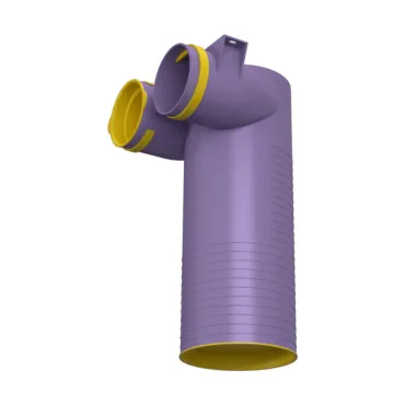 Адаптер (пленум) угловой пластиковый круглый на 2 выхода Provent VPP 125/75×2 20400087 Адаптер (пленум) угловой пластиковый круглый на 2 выхода Provent VPP 125/75×2 20400087