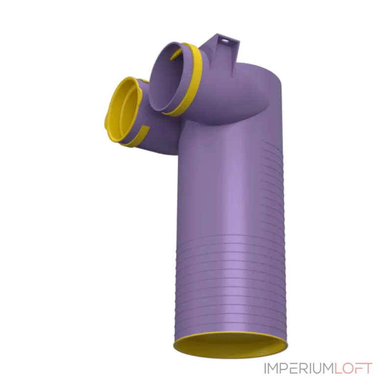 Адаптер (пленум) угловой пластиковый круглый на 2 выхода Provent VPP 125/75×2 20400087