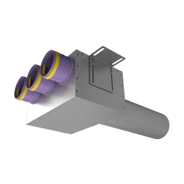 Адаптер (пленум) прямой круглый на 3 выхода (L=400) Provent VPDL 125/75×3 20400059