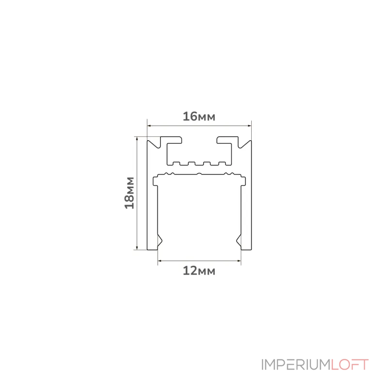 Накладной профиль LUMKER LS-12-WH белый 16*18*2500 мм Накладной профиль LUMKER LS-12-WH белый 16*18*2500 мм