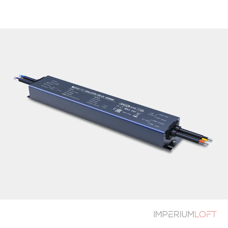 Блок питания в метал. корпусе IP67 DT6 DALI PUSH 0-10V 300Вт 48В SWG PRO DALI-DT6-300-48