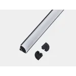 Алюминиевый профиль угловой черный SWG Standard SF-1616-BL