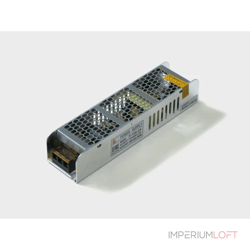 Блок питания для светодиодных лент компактный (узкий) 100 W 24V T-100-24 Блок питания для светодиодных лент компактный (узкий) 100 W 24V T-100-24