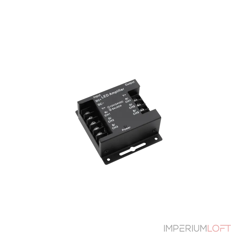 Усилитель RGB,24А,Черный, AMP-RGB-24A-BL Усилитель RGB,24А,Черный, AMP-RGB-24A-BL
