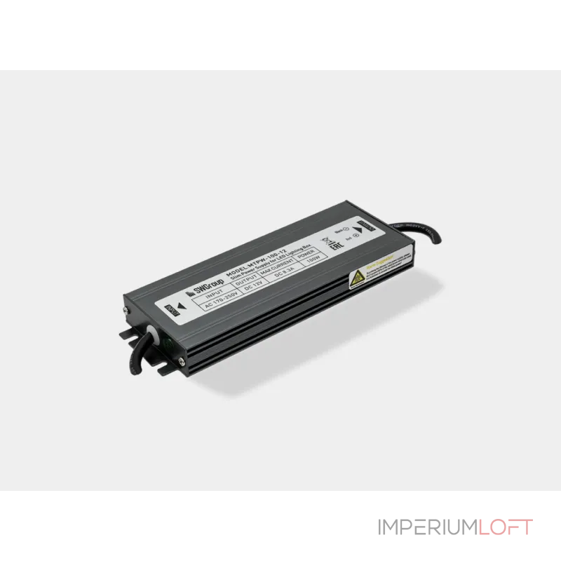 Блок питания для светодиодных лент TPW, 100 W Влагозащитный, 12 V, MTPW-100-12 Блок питания для светодиодных лент TPW, 100 W Влагозащитный, 12 V, MTPW-100-12