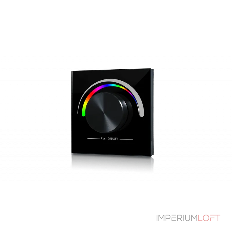 Радио панель встраиваемая в стену с валкодером на 1 зону для RGB ленты чёрная W-RGB-B Радио панель встраиваемая в стену с валкодером на 1 зону для RGB ленты чёрная W-RGB-B
