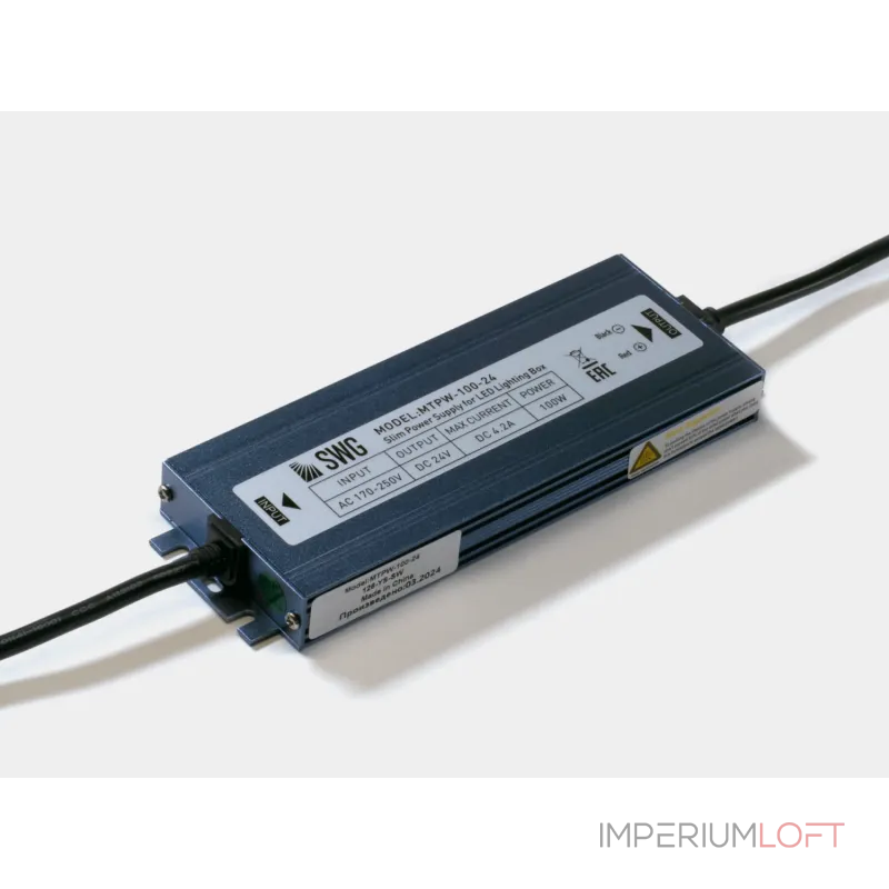 Блок питания для светодиодных лент TPW, 100 W Влагозащитный, 24 V, MTPW-100-24 Блок питания для светодиодных лент TPW, 100 W Влагозащитный, 24 V, MTPW-100-24
