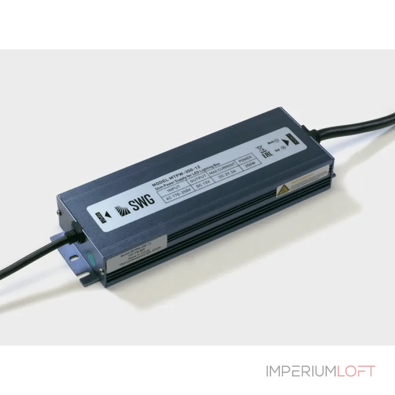 Блок питания для светодиодных лент TPW, 350 W Влагозащитный, 12 V, MTPW-350-12 Блок питания для светодиодных лент TPW, 350 W Влагозащитный, 12 V, MTPW-350-12