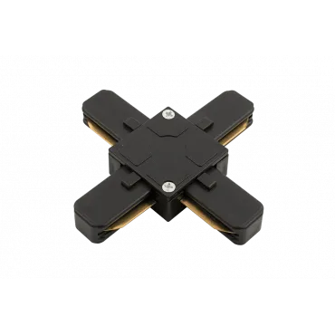 X-Коннектор для однофазных накладных трековых систем чёрный KXZ-BL-X