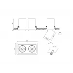 Светильник светодиодный потолочный встраиваемый поворотно-выдвижной, серия SPL, Ч/Б, 12Вт, IP20, Тёплый белый (3000К), SPL-SQ2-12-WW от NovaLamp