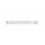 Светодиодная лента LUX, 5050, 60 LED/м, 14,4 Вт/м, 24В, IP65, Тёплый белый (2700K), DSG560-24-WW-65 от NovaLamp