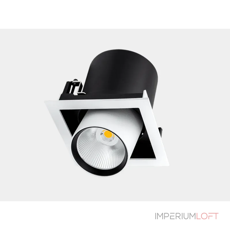 Светильник светодиодный потолочный встраиваемый поворотно-выдвижной, серия SPL, Ч/Б, 25Вт, IP20, Тёплый белый (3000К), SPL-SQ1-25-WW от NovaLamp Светильник светодиодный потолочный встраиваемый поворотно-выдвижной, серия SPL, Ч/Б, 25Вт, IP20, Тёплый белый (3000К), SPL-SQ1-25-WW от NovaLamp