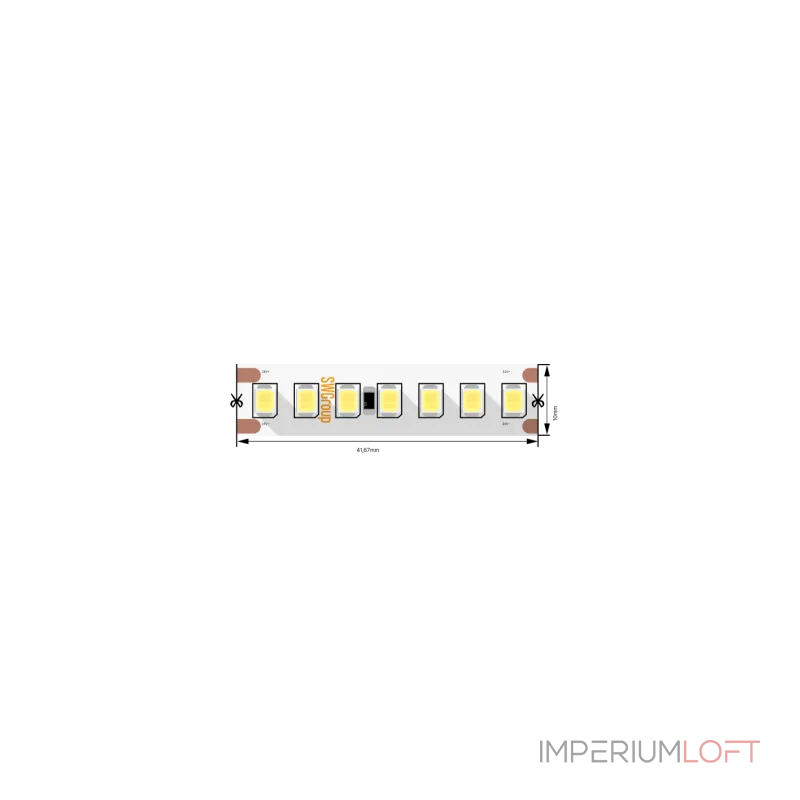 Светодиодная лента SWG PRO 2835, 168 LED/м, 17,3 Вт/м, 24В , IP20, Цвет: Холодный белый, SWG2P168-24-17.3-W-20