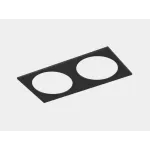 Рамка двойная для серии COMBO 1 квадратная, черная, COMBO-1S2-BL