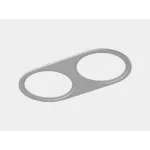 Рамка двойная для серии COMBO 1 круглая, белая, COMBO-1R2-WH