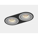 Рамка двойная для серии COMBO 1 круглая, черная, COMBO-1R2-BL