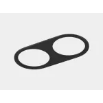 Рамка двойная для серии COMBO 1 круглая, черная, COMBO-1R2-BL