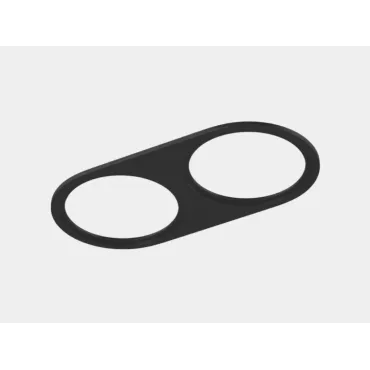 Рамка двойная для серии COMBO 1 круглая Чёрная COMBO-1R2-BL