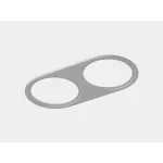 Рамка двойная для серии COMBO 4, круглая, белая, COMBO-4R2-WH