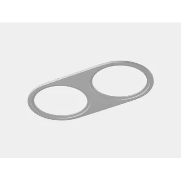 Рамка двойная для серии COMBO 4 круглая белая COMBO-4R2-WH