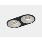 Рамка двойная для серии COMBO 4, круглая, черная, COMBO-4R2-BL