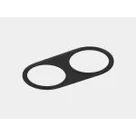Рамка двойная для серии COMBO 4, круглая, черная, COMBO-4R2-BL